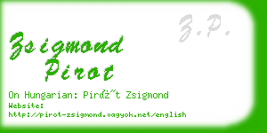 zsigmond pirot business card